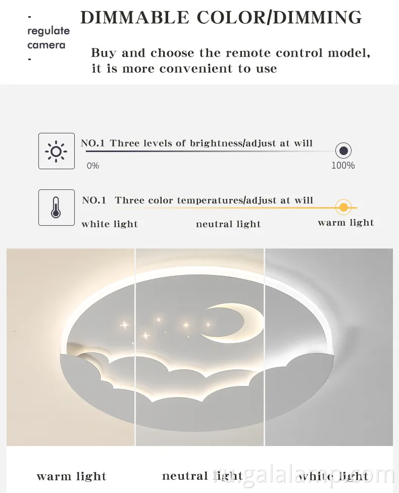 Творческая мультипликационная луна Потолочная лампа для детских комнат